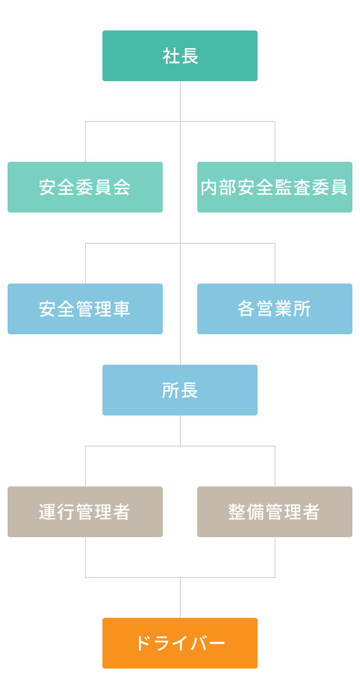 安全マネジメントの体制図